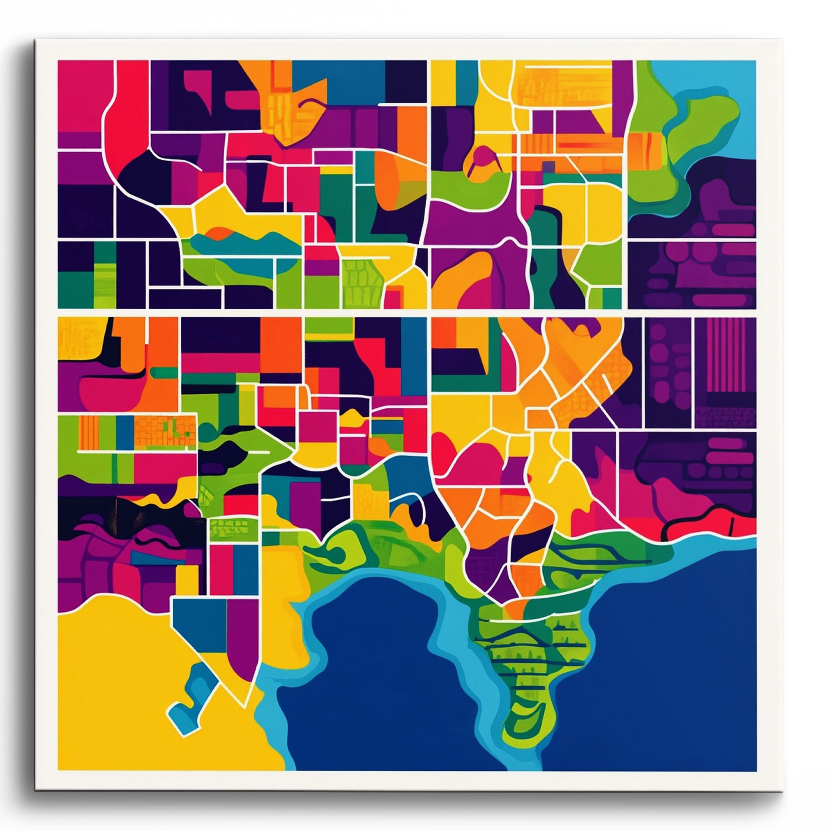 Graphic Wine Grid No Frame / 40x40cm