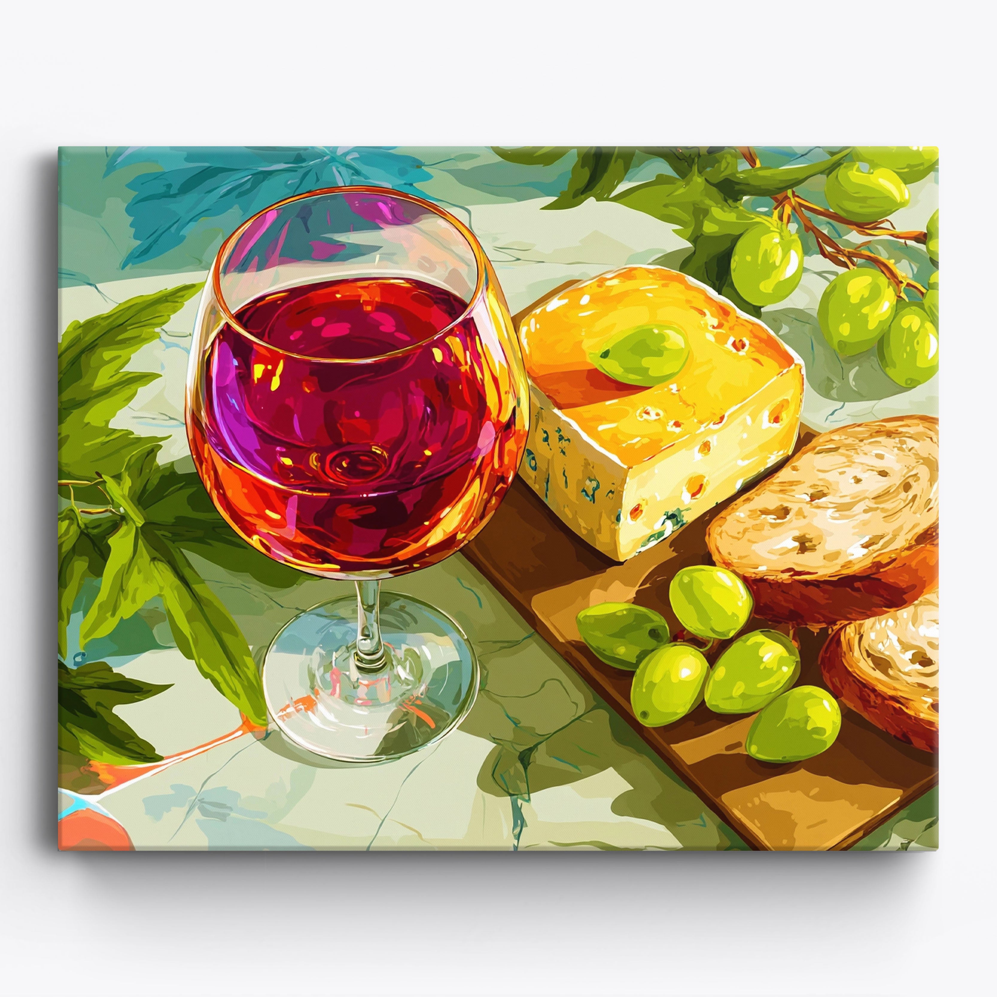 Wine & Cheese Still No Frame / 50x40cm